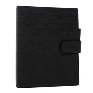 LOUIS VUITTON Epi Agenda GM Day Planner Cover Black R20062 LV Auth 48805